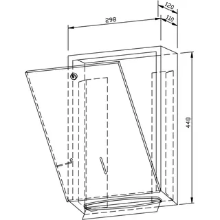 EWAR Handtuchspender 750 Blatt WP111 BxTxH:298x120x448mm, geschliffen – Bild 2