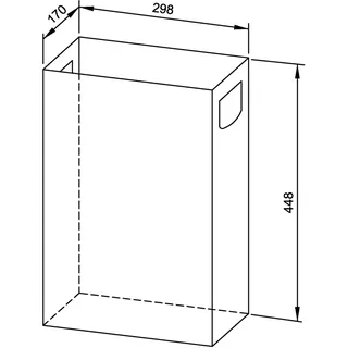 EWAR Abfallbehälter 23l WP126 BxTxH:298x170x448mm, geschliffen – Bild 2