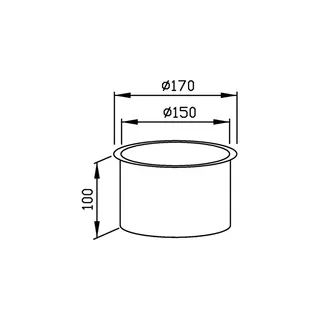 EWAR Einwurfring DM150 x 100 mm WP159 BxTxH:170x100x170mm, geschliffen – Bild 2