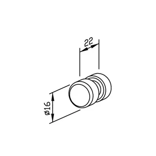 EWAR Wandhaken AC214 BxTxH:16x22x16mm, geschliffen – Bild 2