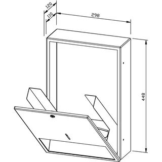 EWAR Handtuchspender 500 Blatt WP112 BxTxH:298x120x448mm, geschliffen – Bild 2