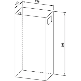 EWAR Abfallbehälter 34l WP152 BxTxH:298x190x598mm, geschliffen – Bild 2