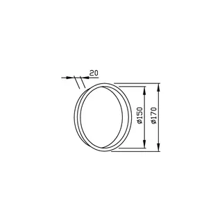 EWAR Einwurfring DM150 x 20 mm WP159-1 BxTxH:170x20x170mm, geschliffen – Bild 2