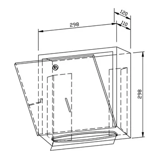 EWAR Handtuchspender 500 Blatt WP113 BxTxH:298x120x298mm, geschliffen – Bild 2