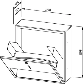 EWAR Handtuchspender 250 Blatt WP114 BxTxH:298x120x298mm, geschliffen – Bild 2
