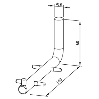 EWAR Toilettenpapierhalter BA010 BxTxH:130x12x100mm, geschliffen – Bild 2