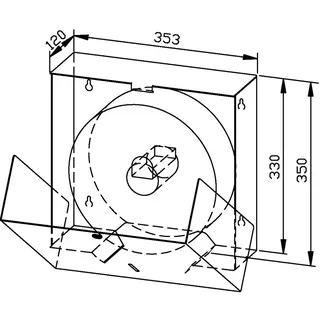EWAR Großrollenspender WP163 BxTxH:353x120x350mm, geschliffen – Bild 2