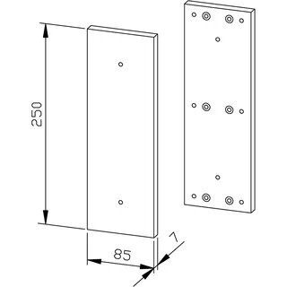 EWAR Vormontageplatte BA017 BxTxH:90x6x250mm, geschliffen – Bild 2