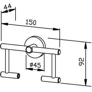 EWAR Toilettenpapierhalter AC220 BxTxH:150x40x92mm, geschliffen – Bild 2