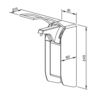 EWAR Desi-Spender 500ml WP120 BxTxH:81x215x245mm, geschliffen – Bild 2
