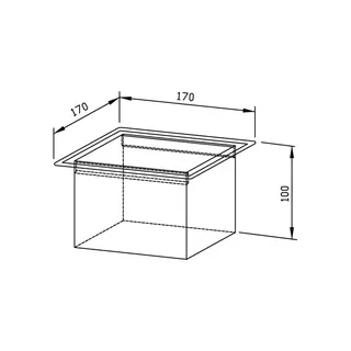EWAR Einwurfrahmen WP145 BxTxH:170x100x170mm, geschliffen – Bild 2