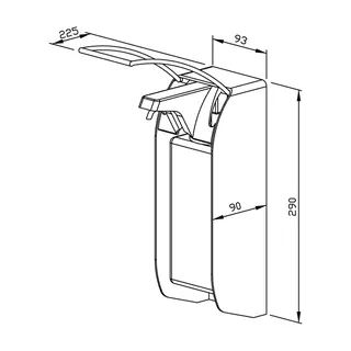 EWAR Desi-Spender 1000ml WP121 BxTxH:93x225x290mm, geschliffen – Bild 2
