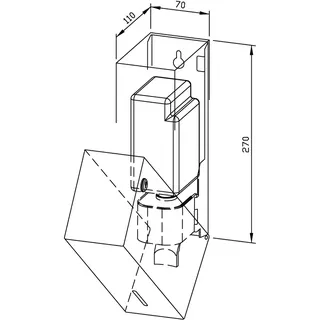 EWAR Seifenspender 500ml WP101 BxTxH:70x110x270mm, geschliffen – Bild 2