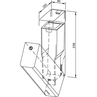 EWAR Desi-Spender 950ml PP102-7 BxTxH:80x120x298mm, geschliffen – Bild 2