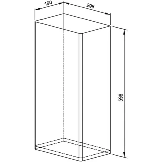 EWAR Abfallbehälter 34l PP152 BxTxH:298x190x598mm, hochglanzpoliert – Bild 2