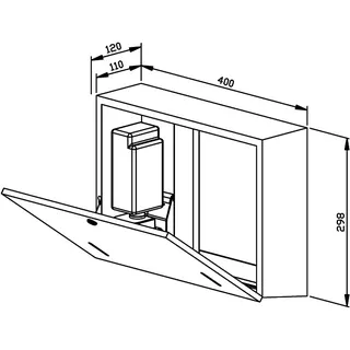EWAR Kombination Seife/Papier WP550e BxTxH:400x120x298mm, geschliffen – Bild 2