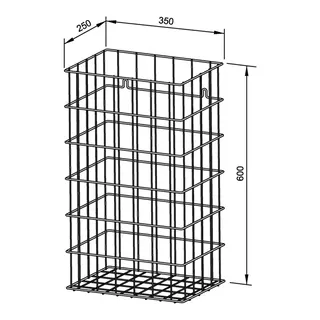 EWAR Abfallkorb 52l verchromt WP196 BxTxH:350x250x600mm – Bild 2