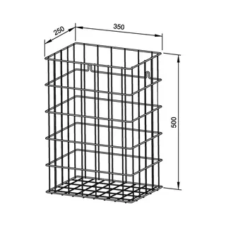 EWAR Abfallkorb 44l verchromt WP197 BxTxH:350x250x500mm – Bild 2