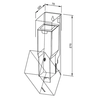 EWAR Desi-Spender 700ml WP101-7 BxTxH: 80x120x270 mm, geschliffen – Bild 2