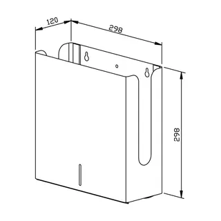 EWAR Handtuchspender 500 Blatt PP13 BxTxH:298x120x298mm, geschliffen – Bild 2