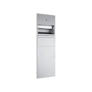 EWAR Kombination Papier/Abfall WP530 BxTxH:298x120x898mm, geschliffen