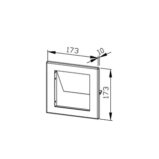 EWAR Einwurfklappe WP130 BxTxH: 173x10x173 mm, geschliffen – Bild 2