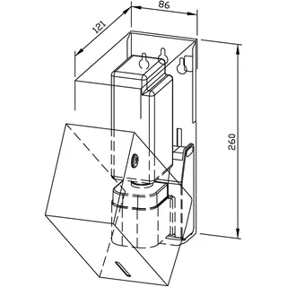 EWAR Sensor-Seifenspender 500ml WP101e BxTxH:86x121x260mm, geschliffen – Bild 2