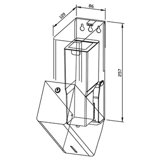 EWAR Sensor-Desi-Spender 700ml PP101e-7 BxTxH: 86x120x257 mm, geschliffen – Bild 2