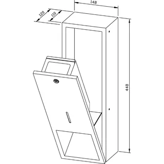 EWAR Desi-spender 950ml WP208-7 BxTxH:148x120x488mm, geschliffen – Bild 2