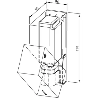 EWAR Sensor-Seifenspender 950ml WP102e BxTxH:90x121x298mm, geschliffen – Bild 2