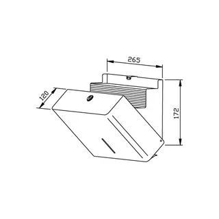 EWAR Handtuchspender 250 Blatt PP108 BxTxH:265x120x172mm, geschliffen – Bild 2