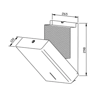 EWAR Handtuchspender 500 Blatt PP113 BxTxH:265x120x298mm, geschliffen – Bild 2