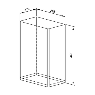 EWAR Abfallbehälter 23l PP126 BxTxH:298x170x448mm, geschliffen – Bild 2