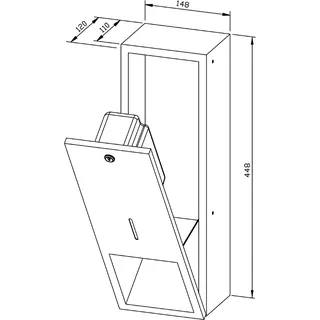 EWAR Seifenspender 950ml WP208 BxTxH:148x120x448mm, geschliffen – Bild 2