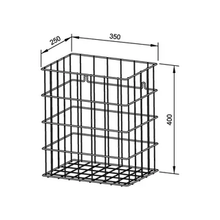 EWAR Abfallkorb 35l verchromt WP201 BxTxH:350x250x400mm – Bild 2