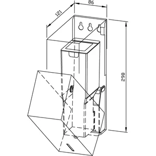 EWAR Sensor-Desi-Spender 950ml WP102e-7 BxTxH:85x121x298mm, geschliffen – Bild 2