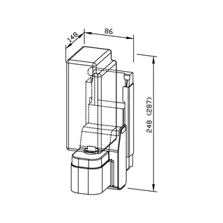 EWAR Sensor-Seifenspender 950ml WP174e-2 BxTxH:91x148x287mm, geschliffen – Bild 2