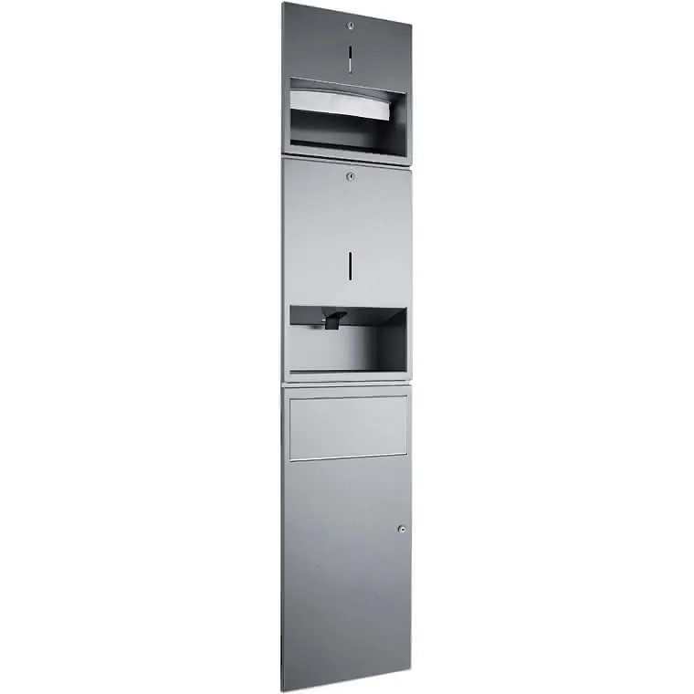EWAR Kombinat. Seife/Papier/Abfall WP500 BxTxH:298x120x1348mm, geschliffen