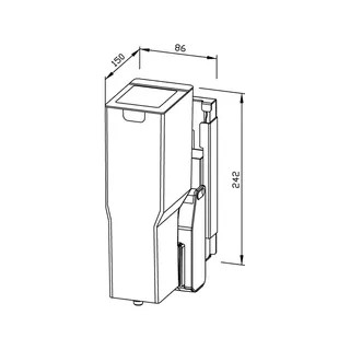 EWAR Sensor-Desi-Spender 950ml WP174e-7 BxTxH:86x150x242mm, geschliffen – Bild 2