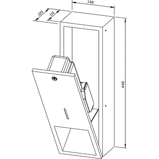 EWAR Sensor-Seifenspender 950ml WP208e BxTxH:148x120x448mm, hochglanzpoliert – Bild 2