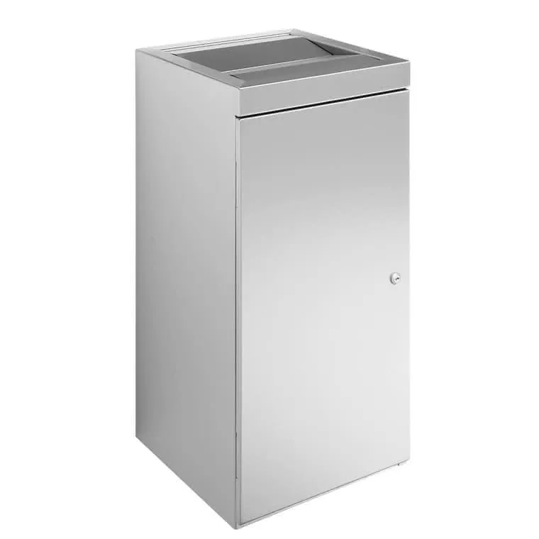 EWAR Abfallbehälter 36l mit Klappe WP180 BxTxH:298x308x598mm, geschliffen
