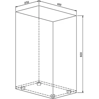 EWAR Abfallbehälter 60l WP183 BxTxH:400x250x600mm, beschichtet RALxxxx – Bild 2