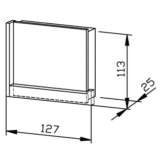 EWAR Toilettenpapierhalter AC750 BxTxH:127x25x113mm, gestrahlt – Bild 2