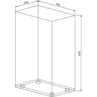 EWAR Abfallbehälter 60l WP183 BxTxH:400x250x600mm, geschliffen – Bild 2