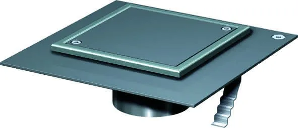 ACO Reinigungsverschl. FinorCR DN100 M125/90 Grad/V2A/1-tlg/ Flansch besandet