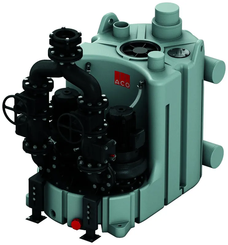ACO Hebeanlage Muli Pro PE-K30 2Pumpen Beh. PE Vol.max. 520L