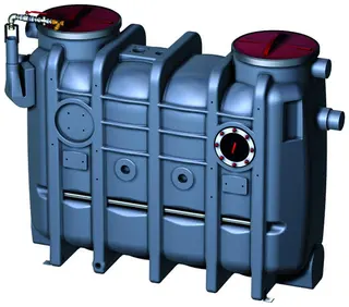 ACO Fettabschd. LipuJet-P-OB NS4 Basisausführung oval/Freiaufstel. PE
