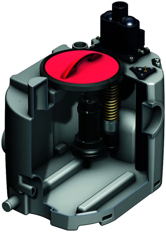 ACO Hebeanlage Muli-MiniMWP1.1 1Pumpe Beh. PE Vol.max. 190L