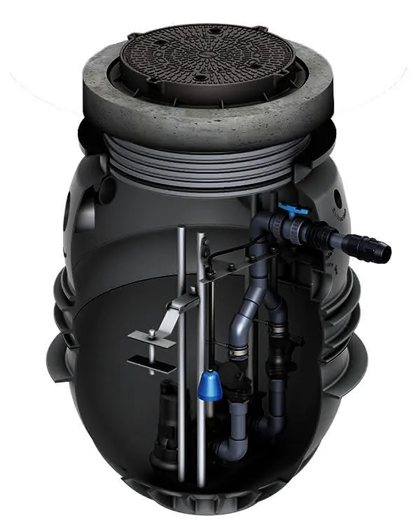 ACO Pumpstation Powerlift-P Abdeckung Klasse B, m. Aufs.st
