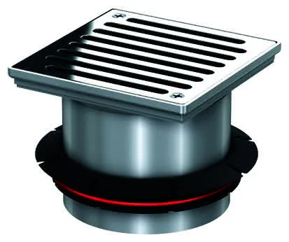ACO Aufsatzstück Variant-CR 148x148/K3 V2A/rutschh./Schlitzrost V2A verschraubt